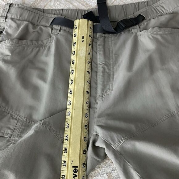 NF Sz XL Convertible Zip Tan Cargo Many Pockets Ankle Zip Gusset 40 X 32” Belted - Picture 16 of 16